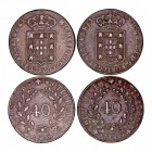 MONEDAS EXTRANJERAS
PORTUGAL
Miguel I. 40 Reis. AE. 1833. Lote de 2 monedas. GO.04,15. MBC- a BC+