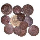 MONEDAS EXTRANJERAS
PORTUGAL
Lote de 12 monedas. AE. José I (3), María I (2), Juan V (4) y María II (2), Miguel I. BC+ a BC-