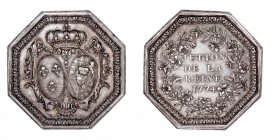 MEDALLAS
FRANCIA
Jetón. AE. Maria Antonieta 1774. Reacuñación en cobre plateado realizado en época de Napoleón III. 12,94 g. Feuardent 13507. Leyend...