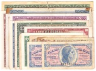 BILLETES
GUERRA CIVIL-ZONA REPUBLICANA, BANCO DE ESPAÑA
Lote de 18 billetes. 50 Céntimos 1937 (2), Peseta 1937, 2 Pesetas 1938, 5 Pesetas 1935 (2), ...