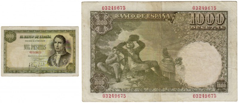 BILLETES
ESTADO ESPAÑOL, BANCO DE ESPAÑA
1000 Pesetas. 4 Noviembre 1949. Sin s...