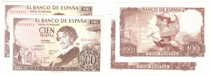 BILLETES
ESTADO ESPAÑOL, BANCO DE ESPAÑA
100 Pesetas. 19 Noviembre 1965. Serie...