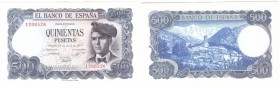 BILLETES
ESTADO ESPAÑOL, BANCO DE ESPAÑA
500 Pesetas. 23 Julio 1971. Sin serie. ED.D74. EBC+
