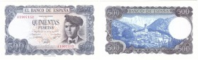 BILLETES
ESTADO ESPAÑOL, BANCO DE ESPAÑA
500 Pesetas. 23 Julio 1971. Serie A. ED.D74A. SC-. EBC+