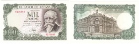 BILLETES
ESTADO ESPAÑOL, BANCO DE ESPAÑA
1000 Pesetas. 17 Septiembre 1971. Sin serie. ED.D75. Escaso. EBC