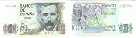 BILLETES
JUAN CARLOS I. BANCO DE ESPAÑA
1000 Pesetas. 23 Octubre 1979. Sin serie. ED.E3. SC