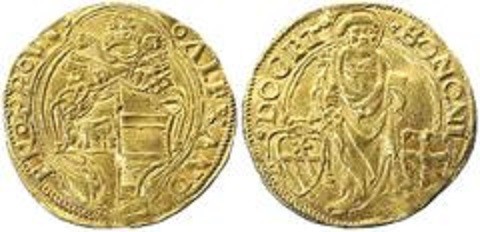 BOLOGNA. Alessandro VI (1492-1503) - Ducato Papale D/ stemma sormontato dalle ch...