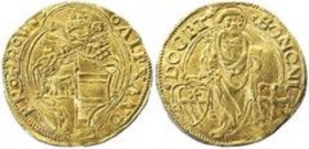 BOLOGNA. Alessandro VI (1492-1503) - Ducato Papale D/ stemma sormontato dalle chiavi decussate e dalla tiara in doppia cornice quadrilobata R/ San Pie...