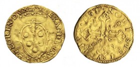 FIRENZE. Alessandro De' Medici (1532-1537) Scudo d'oro del sole. D/ Stemma coronato R/ Croce ornata con testina di cherubino nei quarti - gr. 3,30 - M...
