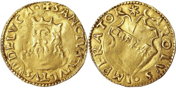 LUCCA. Repubblica (1369-1799) Scudo d'oro del Sole. D/ Stemma. R/ Volto santo. -...