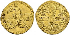 MILANO. Filippo Maria Visconti (1412-1447) Fiorino. D/ Il Duca a cavallo a destra. R/ Stemma. - gr. 3,45 - Crippa 1 BB