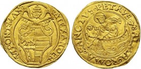 ROMA. Alessandro VI (1492-1503) Fiorino di camera. D/ Stemma. R/ San Pietro alla pesca. - gr. 3,35 - Muntoni 6 Very rare SPL