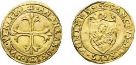 VENEZIA. Andrea Gritti (1523-1538) Scudo d'oro. D/ Leone di San Marco in scudo. R/ Croce fiorata. - gr. 3,35 - Paolucci 3 qSPL