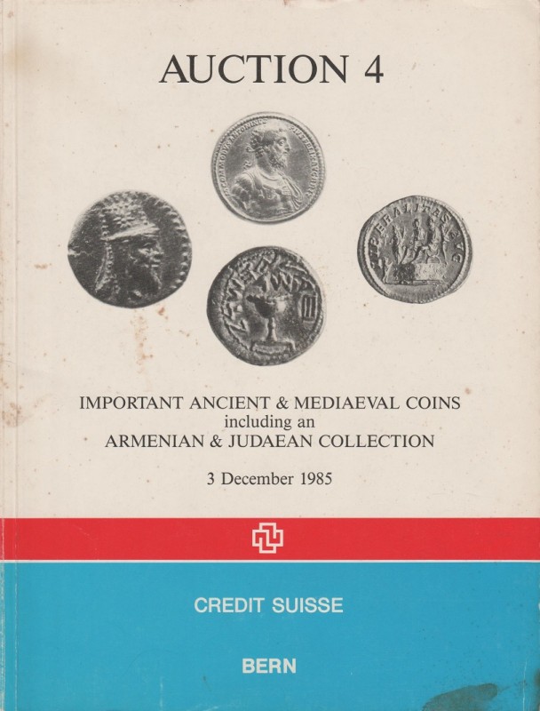 CREDIT SUISSE. Auction 4 Bern, 3/12/1985. Important ancient & medieval coins inc...