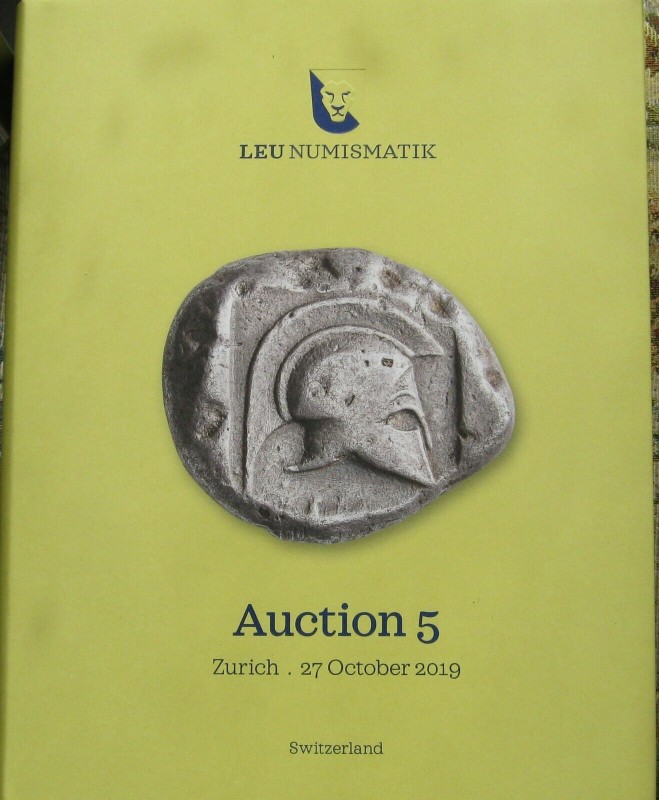 LEU NUMISMATIK. Zurich Auction 5 27/10/2019. Hardcover with jacket, lots 620, il...