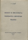 CIFERRI R. - Saggio di bibliografia numismatica medioevale italiana. Pavia, 1961. pp. 498. ril. editoriale, buono stato