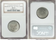 Frankfurt. Free City white metal Pattern 2 Pfennig ND (1795)-GFB MS63 NGC, KM287. Obverse die trial. An interesting white-metal trial of this typicall...