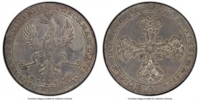 Frankfurt. Free City Taler 1764 G-PCB-N AU55 PCGS, KM234.2, Dav-2223. Only mild wear to note over the higher points, with even gunmetal tone across th...