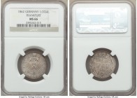Frankfurt. Free City 1/2 Gulden 1862 MS66 NGC, KM368. Even gray tones are apparent on both sides as well as the strike being heavily detailed, this pi...