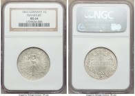 Frankfurt. Free City Gulden 1863 MS64 NGC, KM369. Essentially gem, with impeccable detailing throughout the finer points and original luster across th...