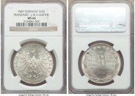 Frankfurt. Free City 2 Gulden 1849 MS66 NGC, KM343. Goethe commemorative. Untouched by color and a blast white glimmering example.

HID09801242017