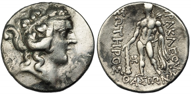 ISLAS DE TRACIA. Tasos. Tetradracma (148 a.C.). A/ Cabeza de Dionisos a der. R/ ...