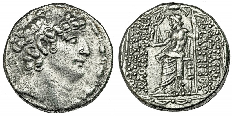 REINO SELÉUCIDA. Filipo I. Tetradracma. (93-83 a.C.). R/ Zeus entronizado a izq....