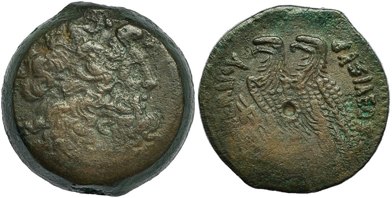 EGIPTO. Ptolomeo IX-Ptolomeo XII. AE 30 mm. Alejandría. A/ Cabeza de Zeus-Amón d...