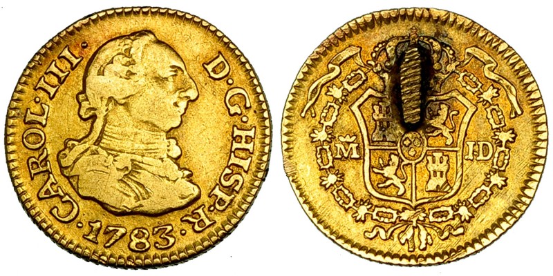 1/2 escudo. 1783. Madrid. JD. VI-1053. Soldadura en rev. MBC-/MBC.