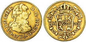 1/2 escudo. 1785. Madrid. DV. VI-1064. MBC.