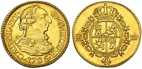 1/2 escudo. 1786. Madrid. DV. VI-1065. EBC.