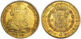8 escudos. 1777. México. FM. VI-1654. MBC.