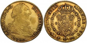 8 escudos. 1787. Potosí. PR. VI-1738. MBC-/MBC.