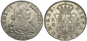 8 reales. 1798. Madrid. MF. VI-775. Pequeñas marcas. MBC/MBC+.