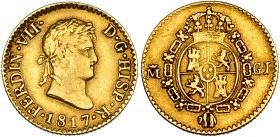 1/2 escudo. 1817. Madrid. GJ. VI-1222. MBC.