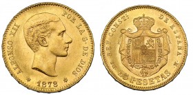 25 pesetas. 1878 *18-78. Madrid. EMM. VII-106. R.B.O. EBC+.