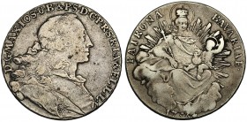 ESTADOS ALEMANES. Baviera. Maximiliano III. Tálero. 1756. KM-18/500.2. BC+/MBC-.
