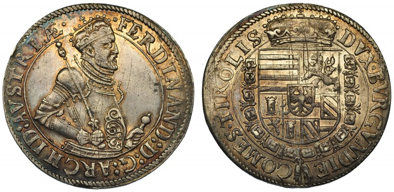 AUSTRIA. Fernando II (como archiduque). Tálero. S/F. Sisheim o Hall (1564-1565)....