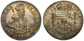 AUSTRIA. Fernando II (como archiduque). Tálero. S/F. Sisheim o Hall (1564-1565). DAV-8097. Rayitas de ajuste. MBC+/EBC-.