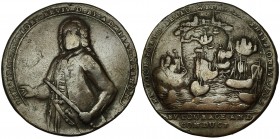 GRAN BRETAÑA. Medalla almirante Vernon, toma de Portobello 1739. AE 42 mm. BC+/MBC-.
