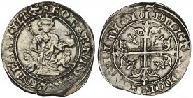 ESTADOS ITALIANOS. Nápoles. Roberto I de Anjou (1309-1343). Gigliato o carlino. S/F. Nápoles. CNI-XIX, 1-65.MBC+.