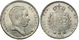 ESTADOS ITALIANOS. Reiino de las Dos Sicilias. Francisco I. 120 grana (piastra). 1825. Nápoles. KM-C-137. Pequeñas marcas. MBC+.
