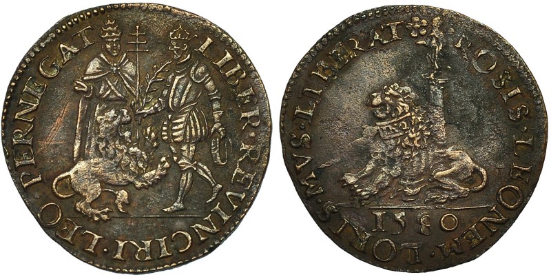 PAÍSES BAJOS. Jetón. 1580. Dordrecht. Ruptura de las negociaciones de paz con Es...