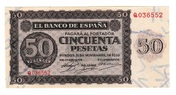 BANCO DE ESPAÑA. 50 ptas. 11-1936. Serie Q. ED-D21. SC.