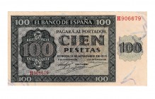 BANCO DE ESPAÑA. 100 ptas. 11-1936. Serie H. ED- D 22a. EBC+.