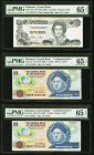 Bahamas Central Bank 1/2; 1 (2); 1/2; 1 (2) Dollar 1974 (ND 1984); 1974 (ND 1992) (2); 2001 (3) Pick 42a; 50 (2); 68; 69 (2) Six Examples PMG Gem Unci...