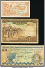 Belgian Congo Banque du Congo Belge 10 Francs 10.7.1942 Pick 14Ba Fine; Rwanda-Burundi Banque D'Emission Du Rwanda Et Du Burundi 5; 100 Francs 15.9.19...