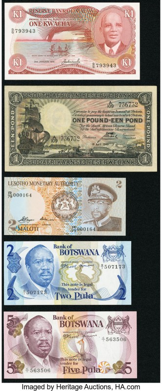 Ten African Notes from Botswana, Lesotho, Malawi, Namibia, South Africa, Swazila...