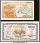 Burundi Banque du Royaume du Burundi 5; 10 Francs 1965 Pick 8, 9 Choice Crisp Uncirculated. 

HID09801242017