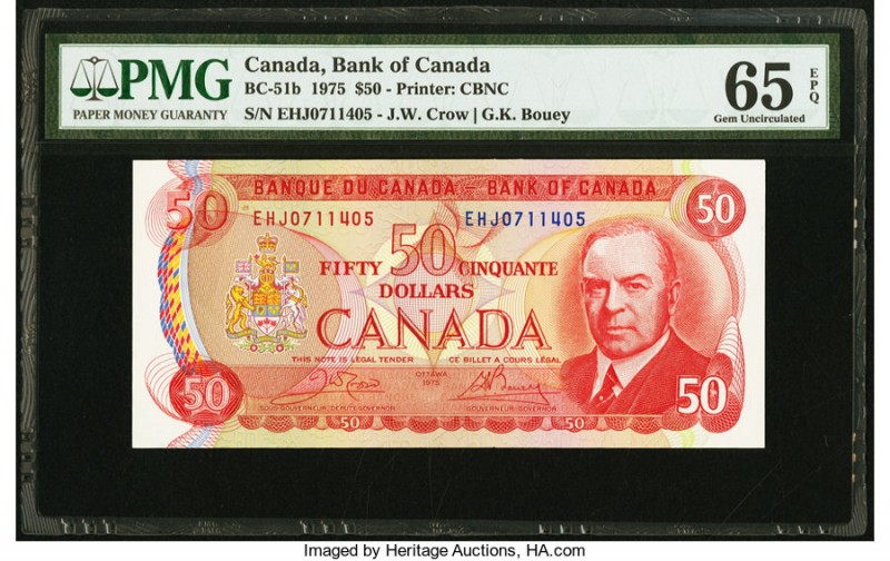 Canada Bank of Canada $50 1975 BC-51b PMG Gem Uncirculated 65 EPQ. 

HID09801242...